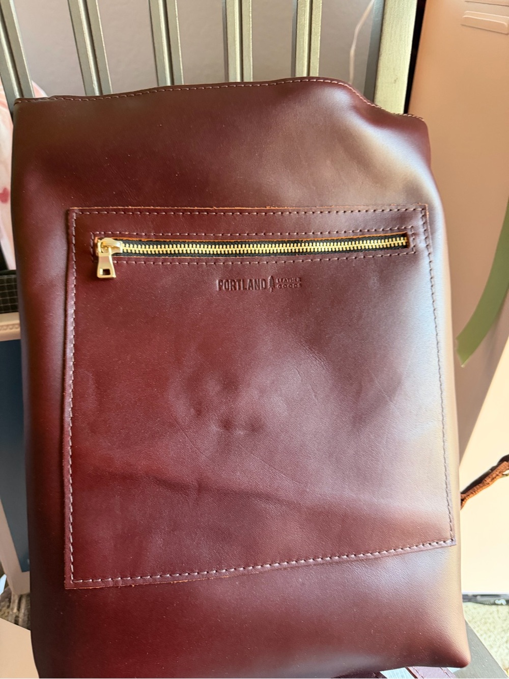 Portland Leather Goods : Unicorn Style : Cognac: laptop backpack.